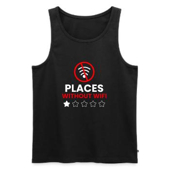 Pitches without WiFi - Men's Premium Organic Tank Top - charcoal grey - Front - Alexander (188cm)
