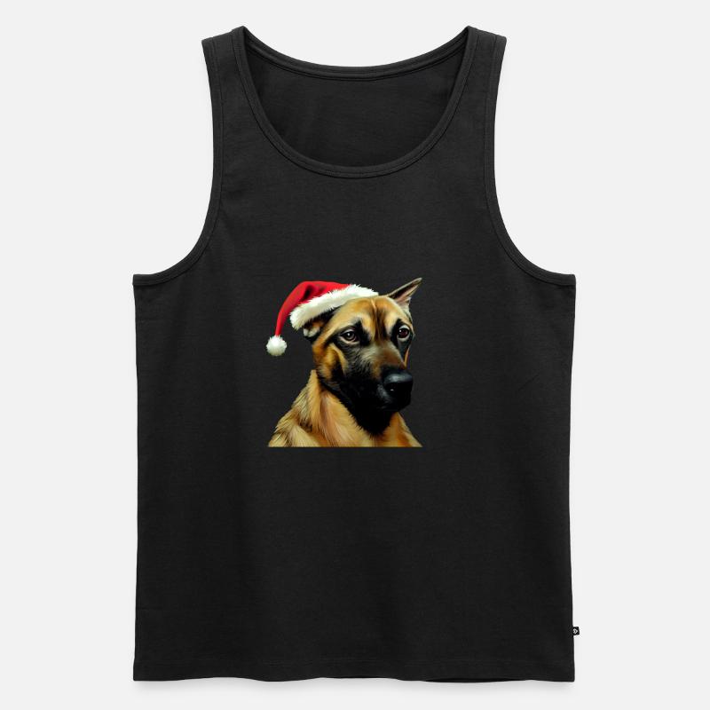 Malinois Weihnachten - Malinois - Männer Premium Bio Tank Top - Schwarz