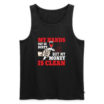 My Hands May Be Dirty Auto Body Painter - Männer Premium Bio Tank Top - Schwarz - Vorne - Michal (187cm)