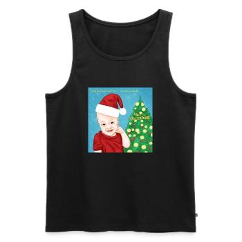 Santa's coming - Men's Premium Organic Tank Top - black - Front - Michal (187cm)