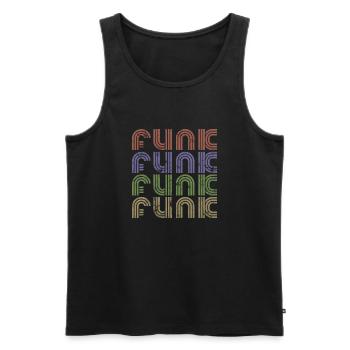 Funk Funky Music Retro Vintage - Men's Premium Organic Tank Top - black - Front - Michal (187cm)