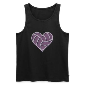Volleyball Rétro - Débardeur bio Premium Homme - noir - Devant - Michal (187cm)
