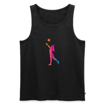 Volleyball Girls - Men's Premium Organic Tank Top - black - Front - Michal (187cm)