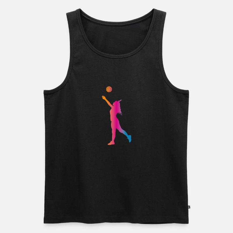 Volleyball Mädchen - Männer Premium Bio Tank Top - Schwarz