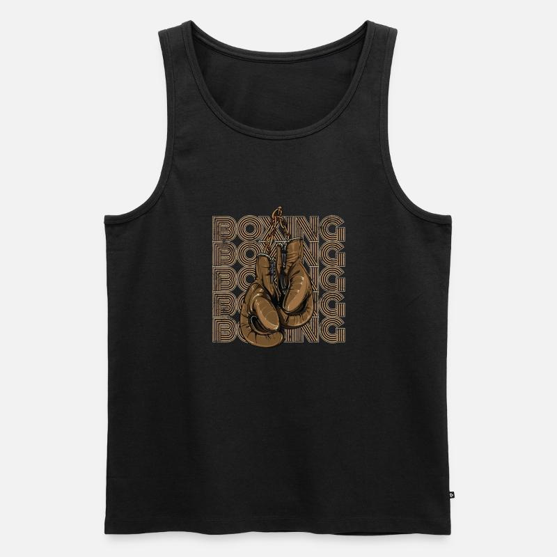 Boxen Handschuhe - Männer Premium Bio Tank Top - Schwarz