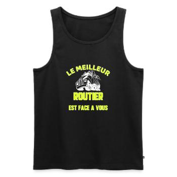 Le meilleur routier - Débardeur bio Premium Homme - noir - Devant - Michal (187cm)
