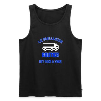 Le meilleur routier - Débardeur bio Premium Homme - noir - Devant - Michal (187cm)