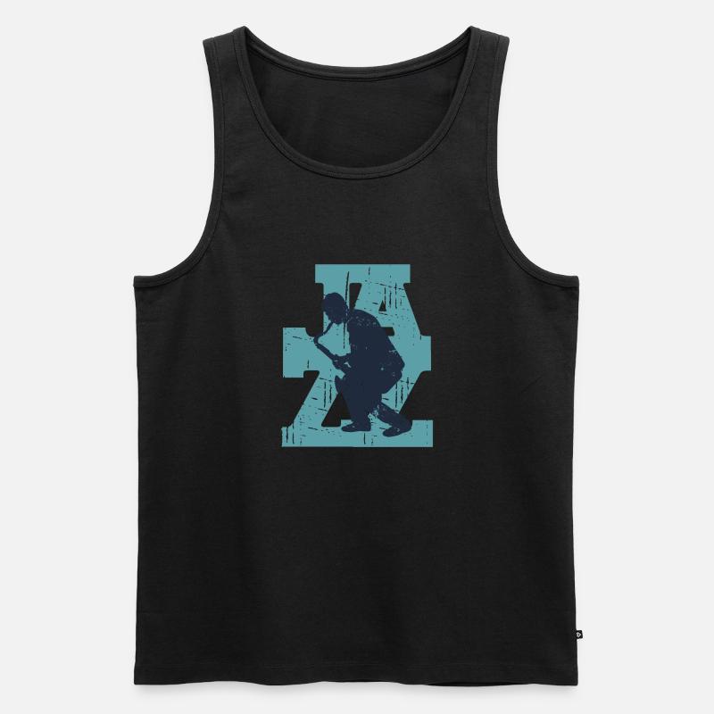 Jazz Saxophone Retro - Männer Premium Bio Tank Top - Schwarz