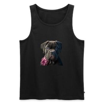 Cane Corso Saint-Valentin - Débardeur bio Premium Homme - noir - Devant - Michal (187cm)