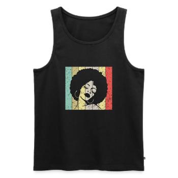 Black Woman Black History - Männer Premium Bio Tank Top - Schwarz - Vorne - AI Model Male 178 light (178cm)
