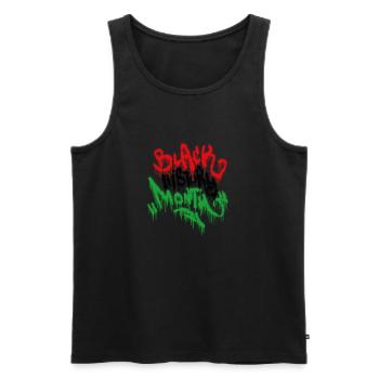 Graffiti du Mois de l’histoire des Noirs - Débardeur bio Premium Homme - noir - Devant - Michal (187cm)