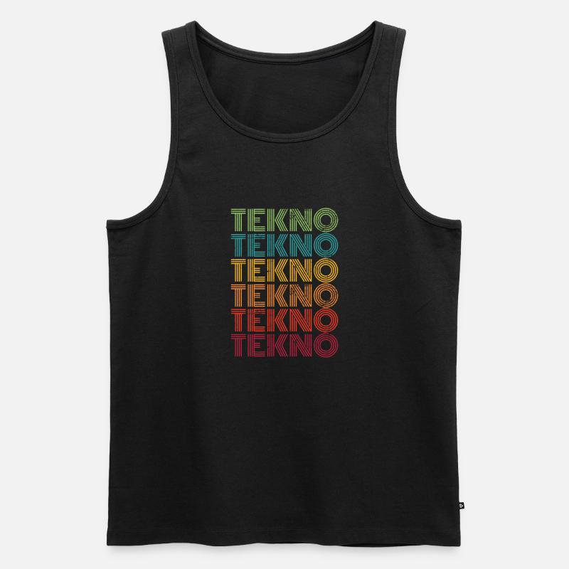 Tekno Tekno Retro - Männer Premium Bio Tank Top - Schwarz