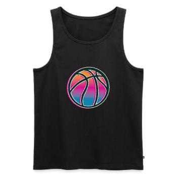Basketball Silhouette - Men's Premium Organic Tank Top - black - Front - AI Model Male 178 light (178cm)