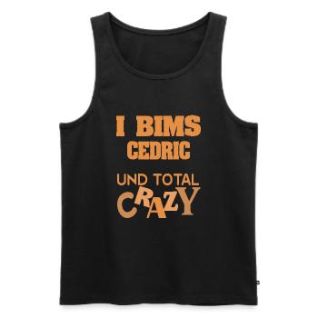 Crazy Cedric - Männer Premium Bio Tank Top - Schwarz - Vorne - AI Model Male 178 light (178cm)