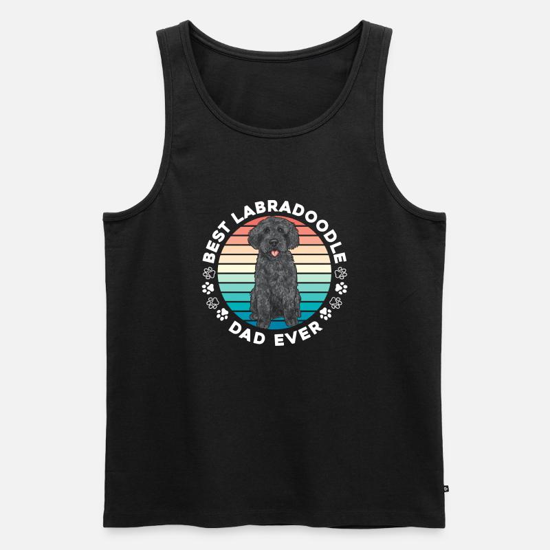 Labradoodle Hund - Männer Premium Bio Tank Top - Schwarz