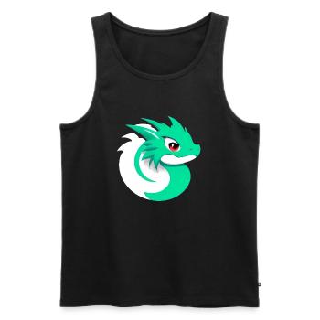 Cartoon Drache Feuer Fantasie Comic Drachen 1 - Männer Premium Bio Tank Top - Schwarz - Vorne - AI Model Male 178 light (178cm)