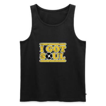 I got Soul - Männer Premium Bio Tank Top - Schwarz - Vorne - AI Model Male 178 light (178cm)