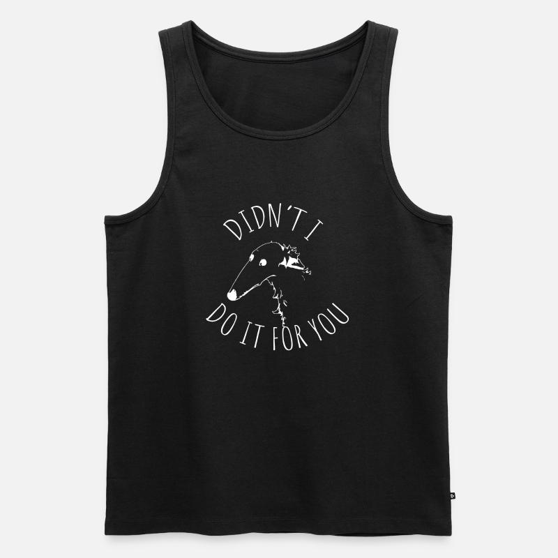 Barsoi Hund witzig - Männer Premium Bio Tank Top - Schwarz