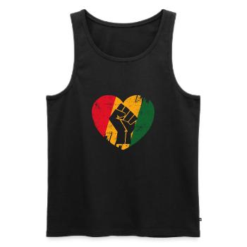 Black History Month - Men's Premium Organic Tank Top - black - Front - Michal (187cm)