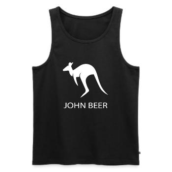 Bier Wein Whiskey Schnaps Alkohol - Männer Premium Bio Tank Top - Schwarz - Vorne - AI Model Male 178 light (178cm)