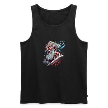 Starker Moses Prophet, der das Meer teilt Yam Suph - Männer Premium Bio Tank Top - Schwarz - Vorne - Michal (187cm)