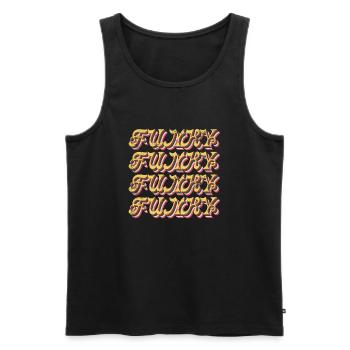 Funky Vintage - Männer Premium Bio Tank Top - Schwarz - Vorne - AI Model Male 178 light (178cm)