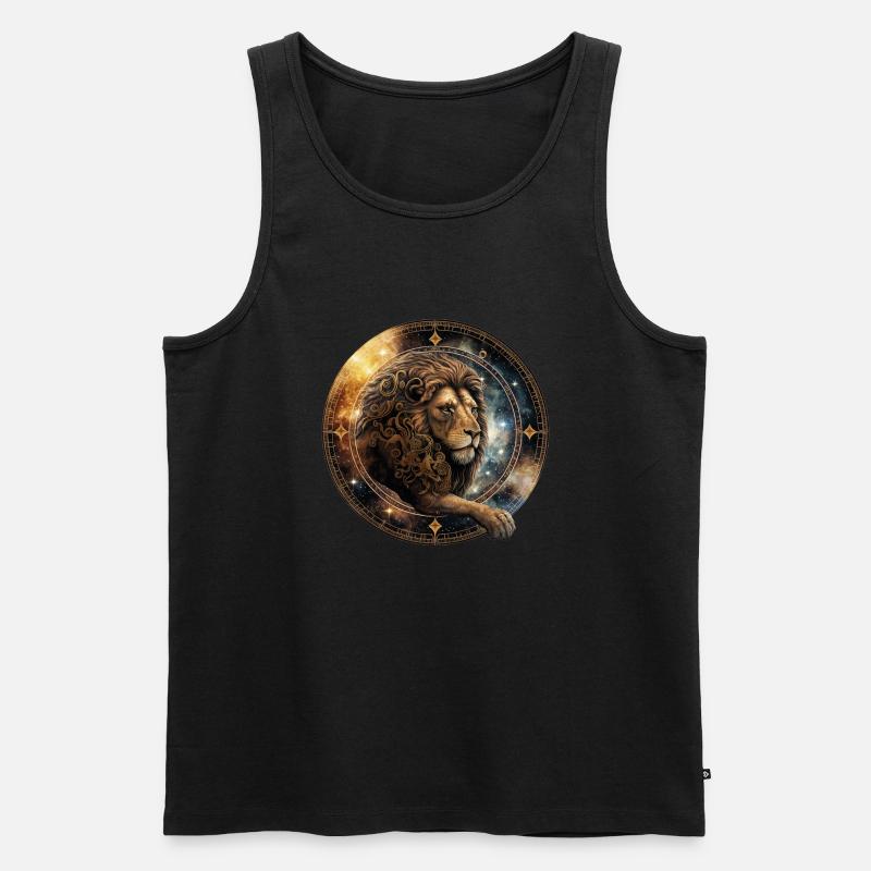 Sternzeichen Löwe Geschenk - Männer Premium Bio Tank Top - Schwarz