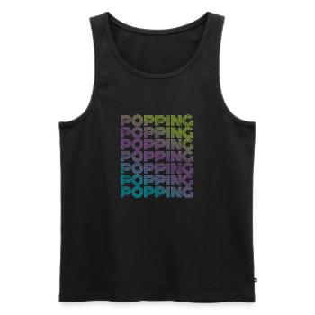 Popping Funk Style Retro - Männer Premium Bio Tank Top - Schwarz - Vorne - AI Model Male 178 light (178cm)