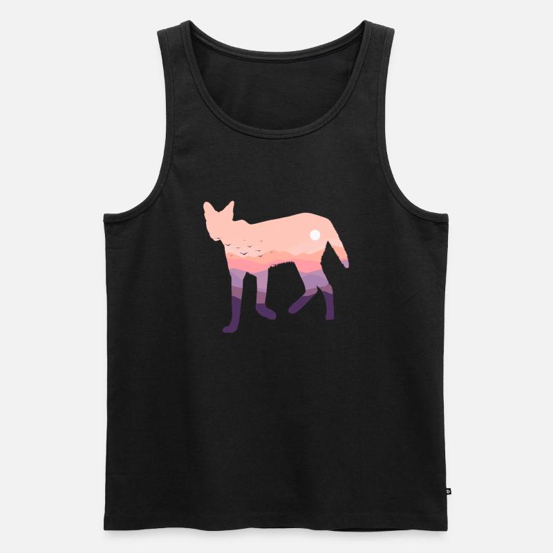 Serval Katze - Männer Premium Bio Tank Top - Schwarz