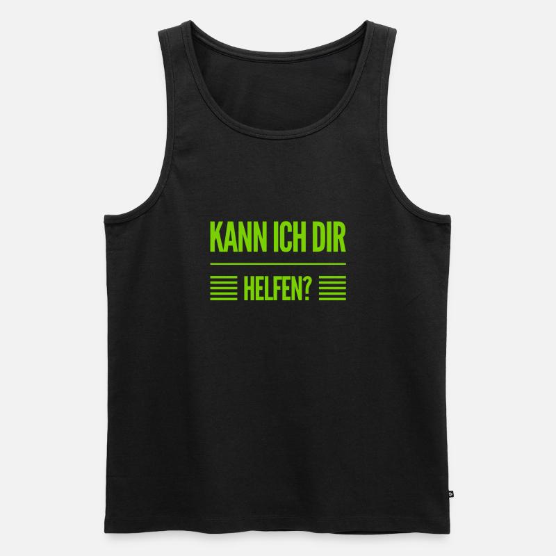 Was willst du? - Männer Premium Bio Tank Top - Schwarz