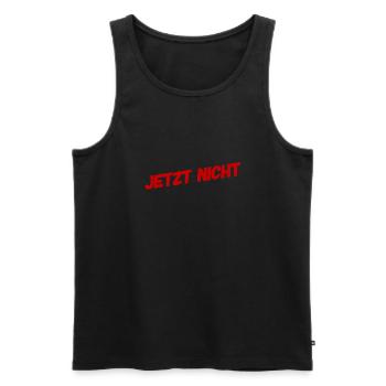 später - Männer Premium Bio Tank Top - Schwarz - Vorne - Michal (187cm)
