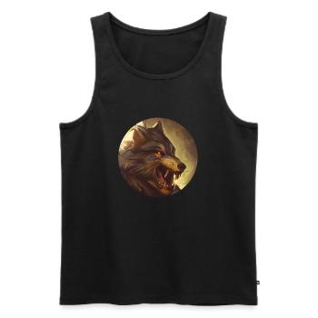 Werwolf - Männer Premium Bio Tank Top - Schwarz - Vorne - AI Model Male 178 light (178cm)