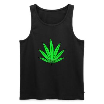 Hanf - Männer Premium Bio Tank Top - Schwarz - Vorne - AI Model Male 178 light (178cm)