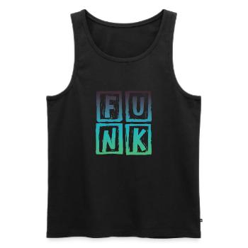 Funk Musik Retro - Männer Premium Bio Tank Top - Schwarz - Vorne - AI Model Male 178 light (178cm)