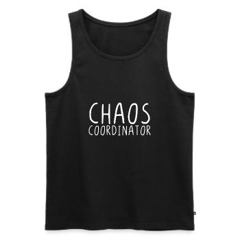 Chaos coordinator - Men's Premium Organic Tank Top - black - Front - AI Model Male 178 light (178cm)