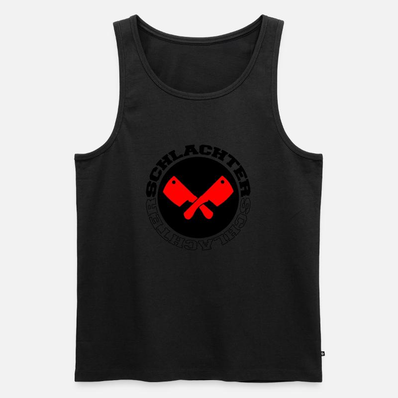 schlachter 002 - Männer Premium Bio Tank Top - Schwarz
