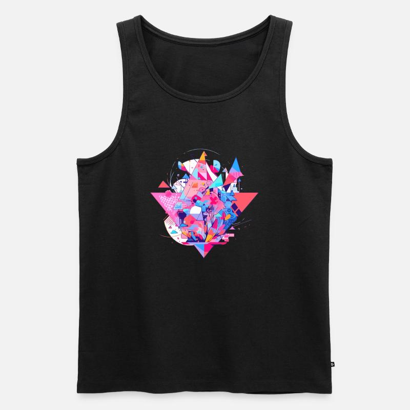 Abstrakte Geometrie - Männer Premium Bio Tank Top - Schwarz