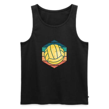 Volleyball Rétro - Débardeur bio Premium Homme - noir - Devant - Michal (187cm)