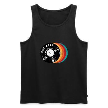 Vintage 2001 - Men's Premium Organic Tank Top - black - Front - AI Model Male 178 light (178cm)