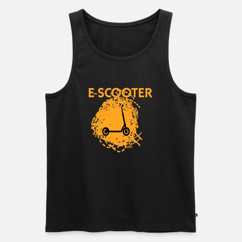 E-Scooter Roller Scooter - Männer Premium Bio Tank Top - Schwarz