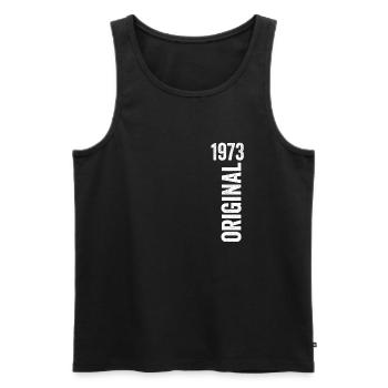 1973 Original Geburtstagsgeschenk 1973 - Männer Premium Bio Tank Top - Schwarz - Vorne - AI Model Male 178 light (178cm)