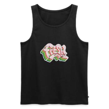 Fresh Graffiti - Männer Premium Bio Tank Top - Schwarz - Vorne - Michal (187cm)