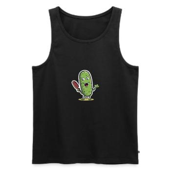 Pickleball Picklepaddle Pickle Sport - Men's Premium Organic Tank Top - black - Front - AI Model Male 178 light (178cm)