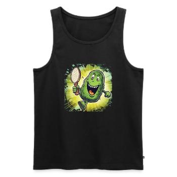Pickleball Picklepaddle Pickle Sport - Men's Premium Organic Tank Top - black - Front - AI Model Male 178 light (178cm)
