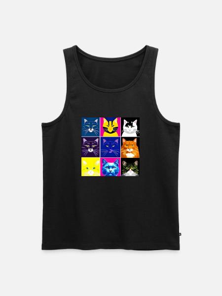 A008 - Männer Premium Bio Tank Top - Schwarz