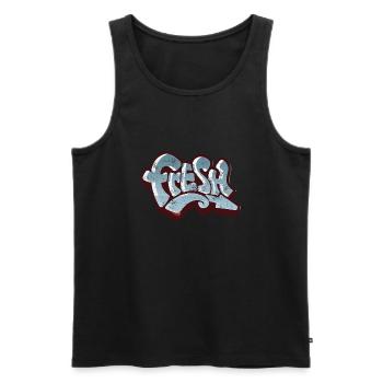 Fresh Graffiti Vintage - Débardeur bio Premium Homme - noir - Devant - Michal (187cm)