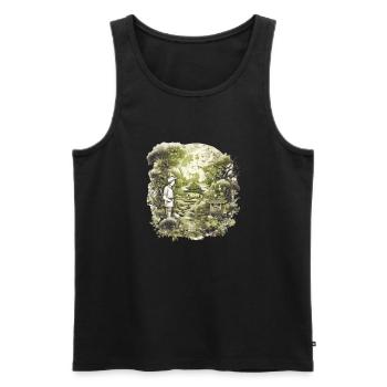 Bonsai - Japanischer Garten - Männer Premium Bio Tank Top - Schwarz - Vorne - AI Model Male 178 light (178cm)