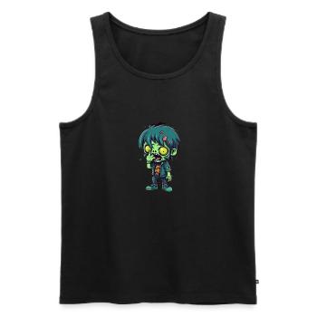 Halloween Zombie Boy - Kawaii Cute Monster Horror - Débardeur bio Premium Homme - noir - Devant - Michal (187cm)