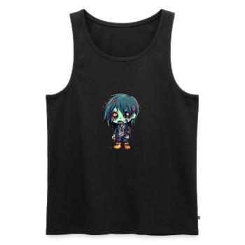 Halloween Zombie Boy - Kawaii Cute Monster Horror - Débardeur bio Premium Homme - noir - Devant - Michal (187cm)