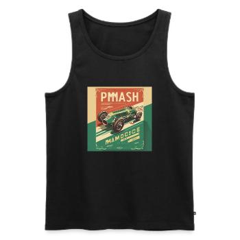 Rétro Car Poster Vintage Car Old School - Débardeur bio Premium Homme - noir - Devant - AI Model Male 178 light (178cm)